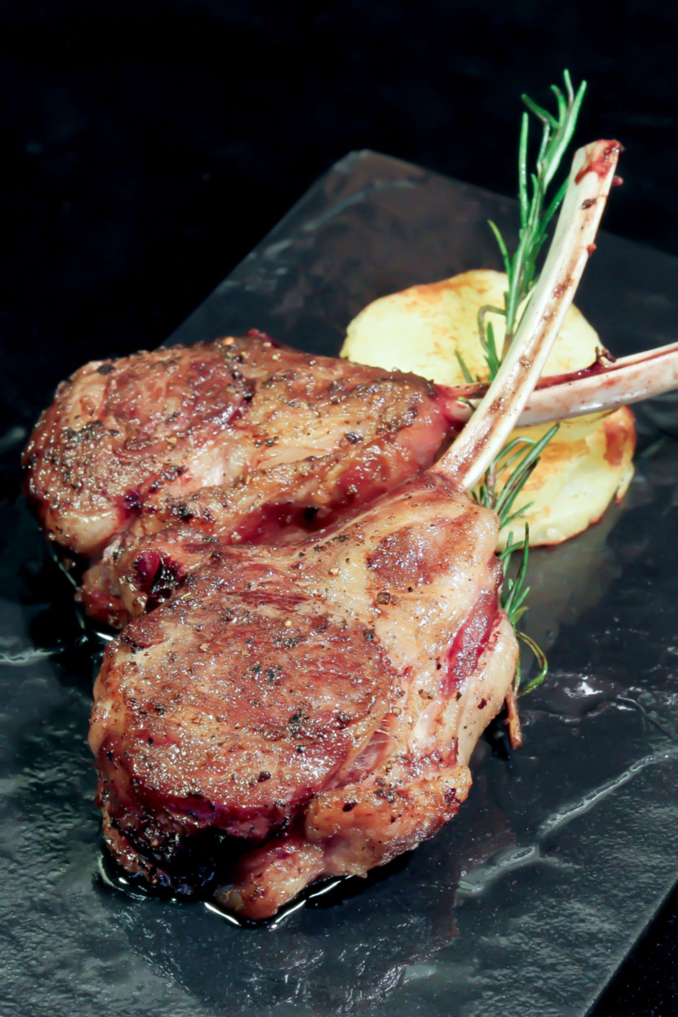 048—AUSTRALIANAMBASSADORLAMBCHOPS La Gritta Italian Restaurant