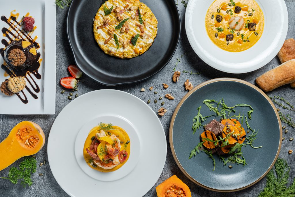 a group of butternut squash special italian menu for october at La Gritta