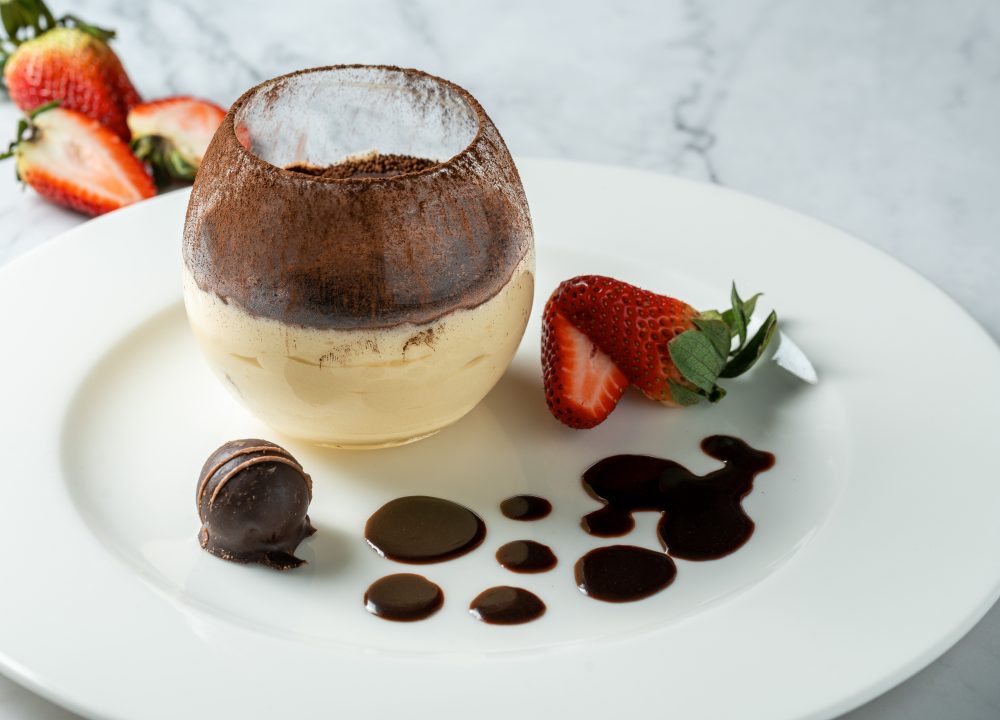 Lady finger-espresso coffee-mascarpone-eggs-cream-cocoa powder